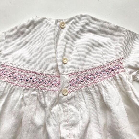 Vintage Smocked chick corduroy long dress 6-12m - Picture 6 of 6